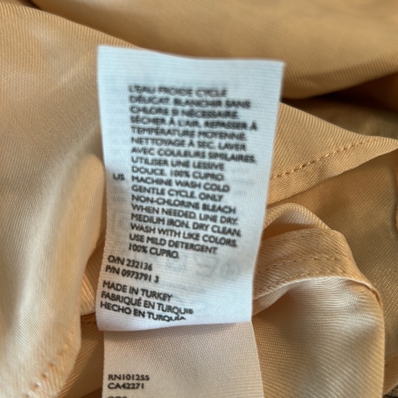 COS Tie Neck Light Peach Cupro Pussycat Blouse - 10 - Picture 13 of 15